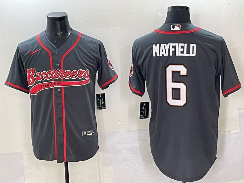 Men 2025 Tampa Bay Buccaneers #6 Mayfield Grey Joint Name Nike Limited NFL Jersey style 01->tampa bay buccaneers->NFL Jersey